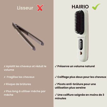 Brosse HAIRIO sans fil — compacte et nomade