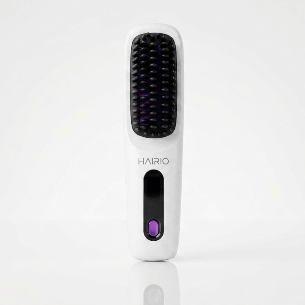 HAIRIO brosse lissante couleur Blanc perle